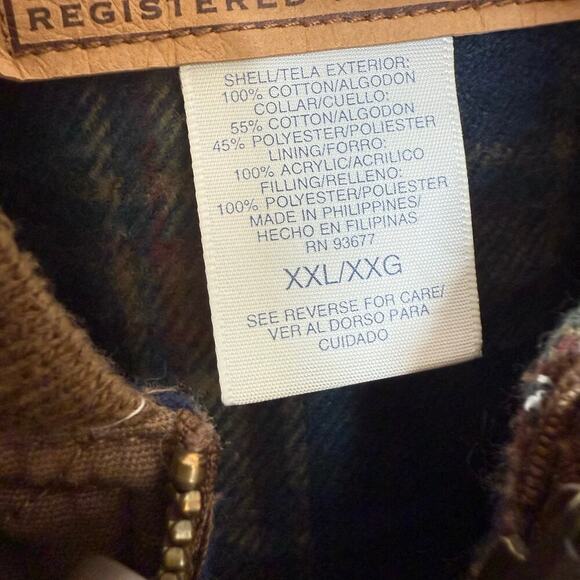 VINTAGE ARIZONA JEANS CO Men's XXL Chore Jacket Barn Coat Vest Canvas Brown - Picture 10 of 15